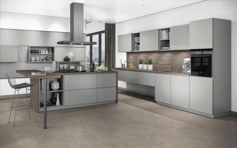 Treviso Handle-less Matt Light Grey